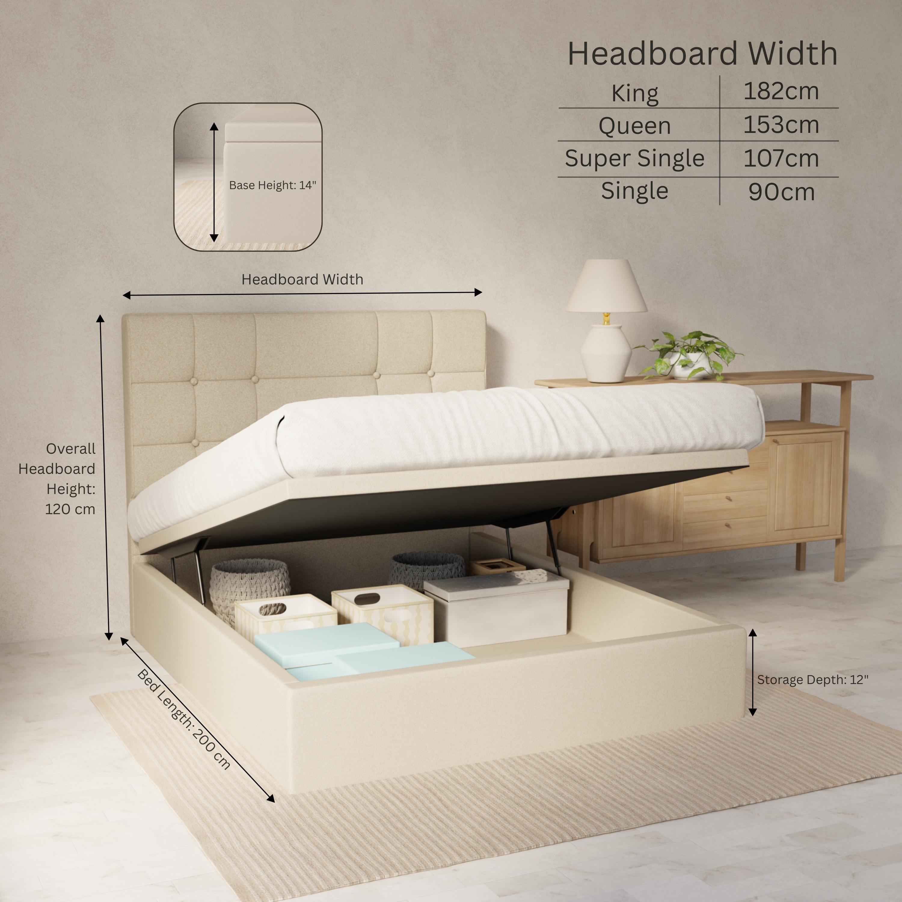 Elara Genuine Leather Storage Bed (Gas Lift) By Esteller