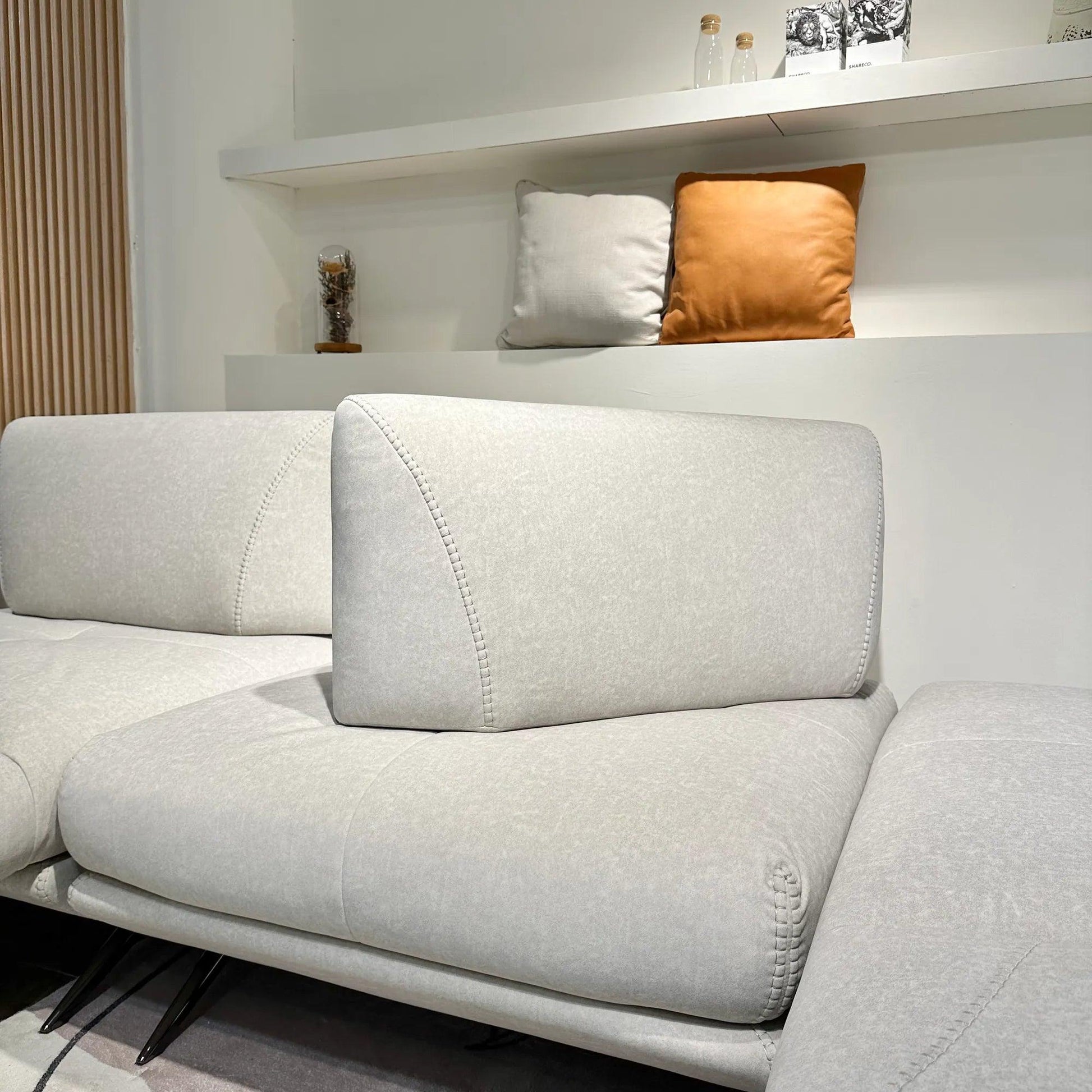 Mondina Cream Fabric Functional Sofa