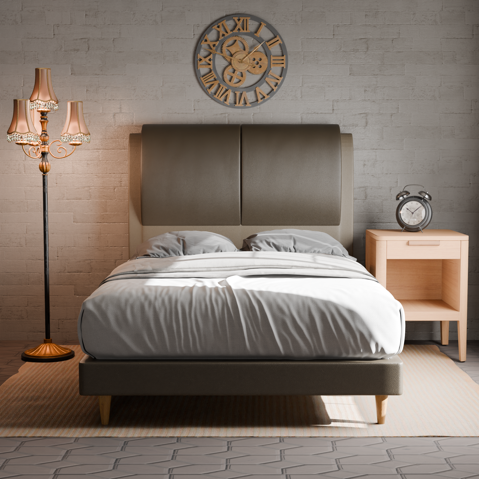 Xanie Faux Leather Bed Frame
