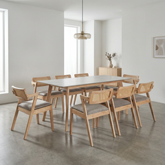 Rowan Dining Set (1 Table + 8 Chair) by Wood Haven