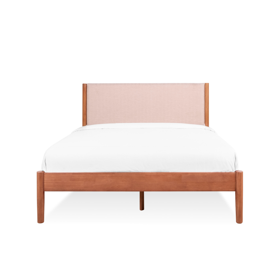 Winnie Fabric Wooden Bed