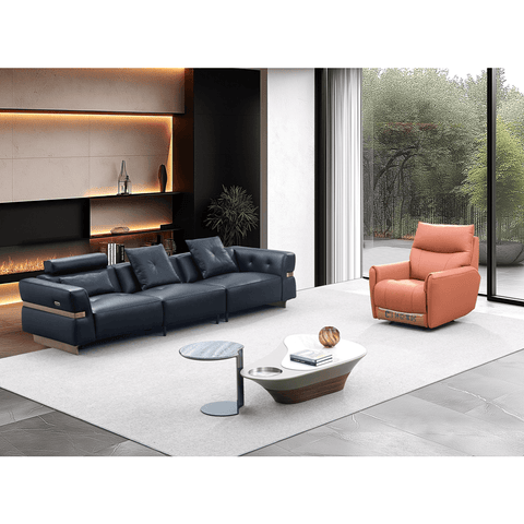 Vivianna Electric Recliner Genuine Leather Sofa - Maxi Home Furnishing