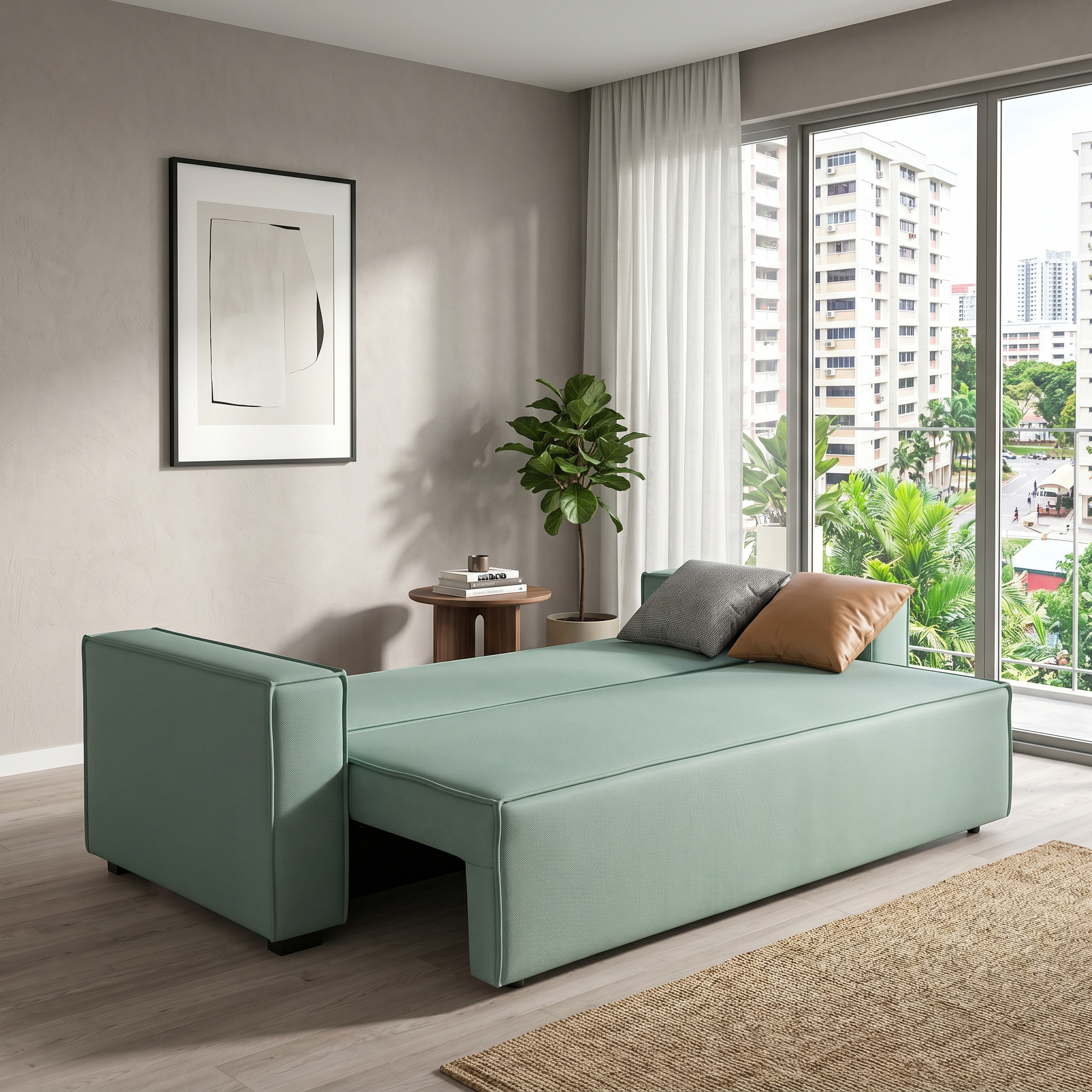 Lurienna Faux Leather Sofa Bed