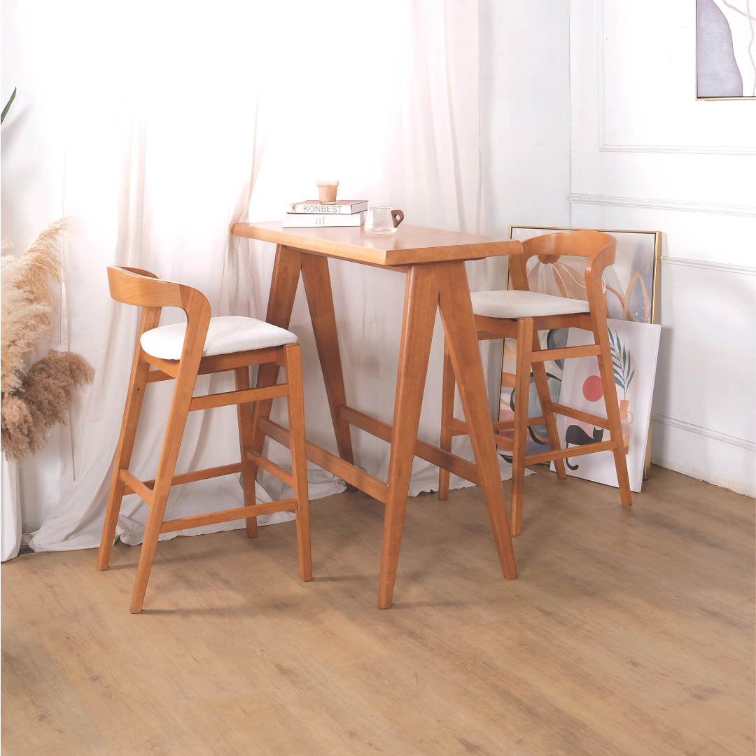 Ruby Wooden Bar Stool