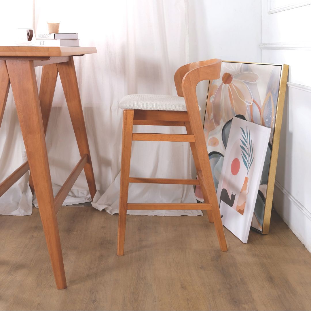 Ruby Wooden Bar Stool