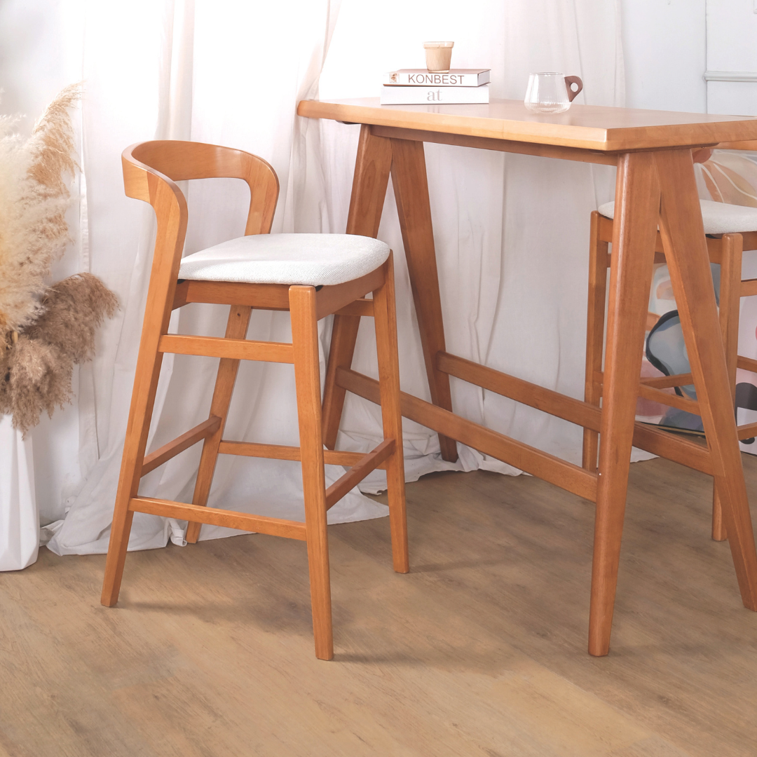 Ruby Wooden Bar Stool