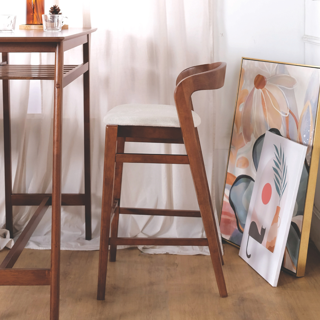 Ruby Wooden Bar Stool