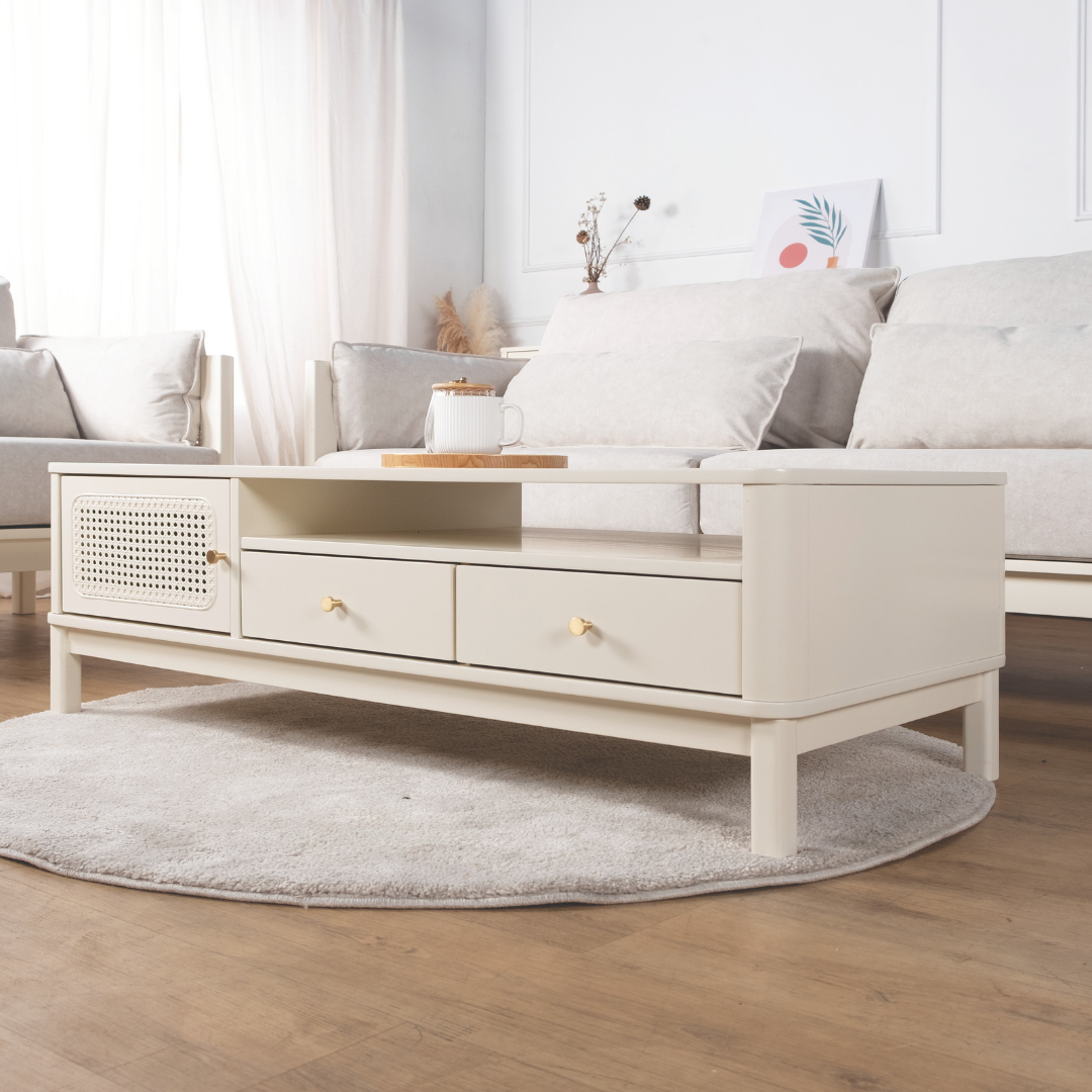 Ivory Wooden Coffee Table