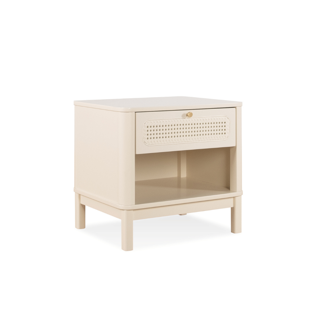 Ivory Rattan Side Table