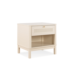 Ivory Rattan Side Table