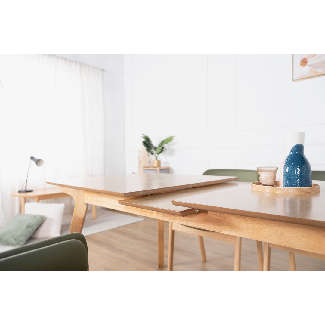 Ivy Beech Extendable Wooden Dining Table (160-190cm)