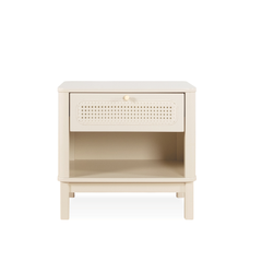 Ivory Rattan Side Table