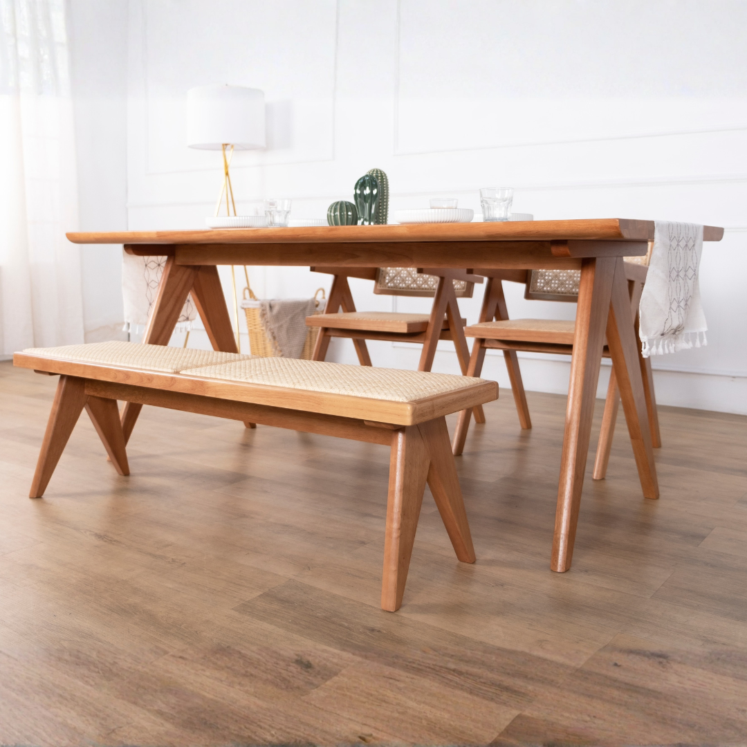 Valentina Wooden Dining Set (145cm)