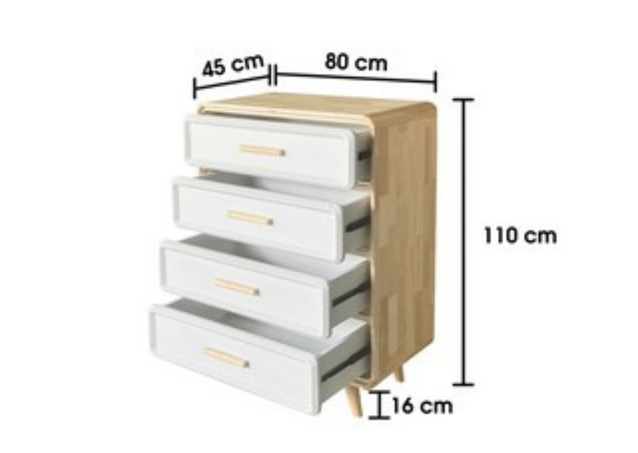 Aurelia 4 Drawer Side Cabinet by Wood Haven