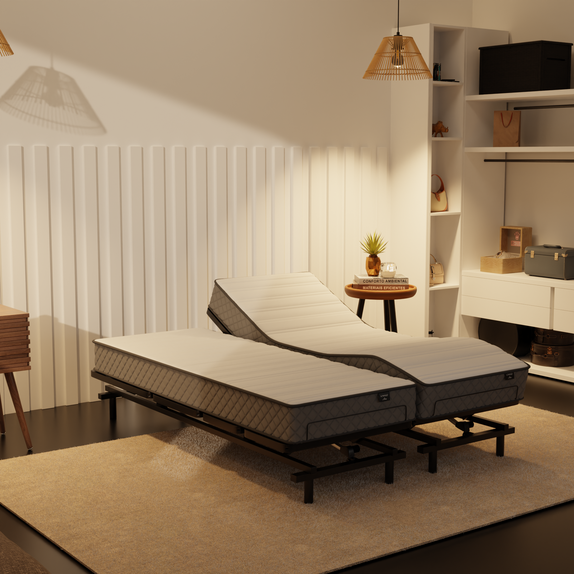 Somnuz® Restro Adjustable Base + Somnuz® Aire Mattress