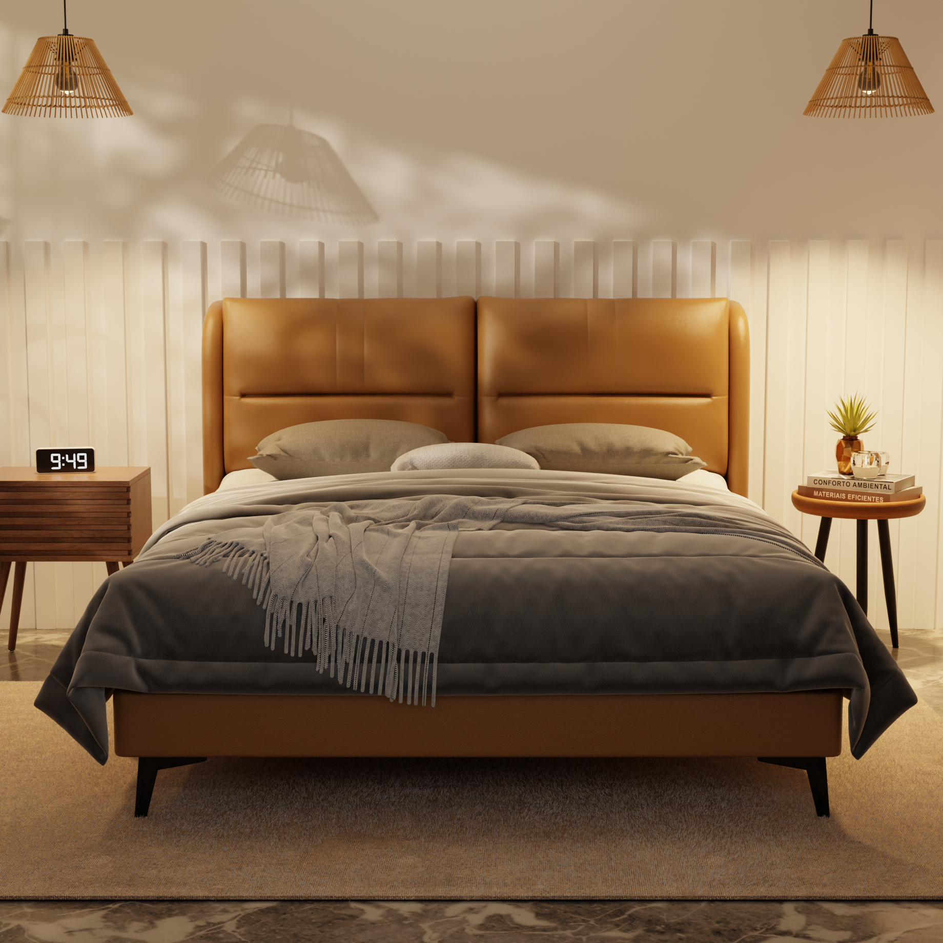Linqe Genuine Leather Divan Bed Frame by Esteller