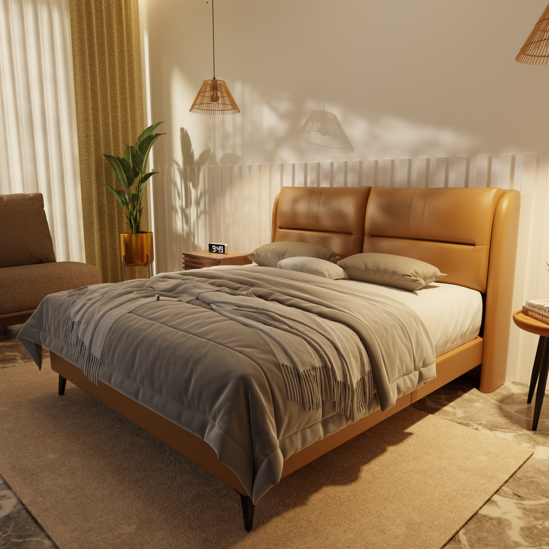 Linqe Genuine Leather Divan Bed Frame by Esteller
