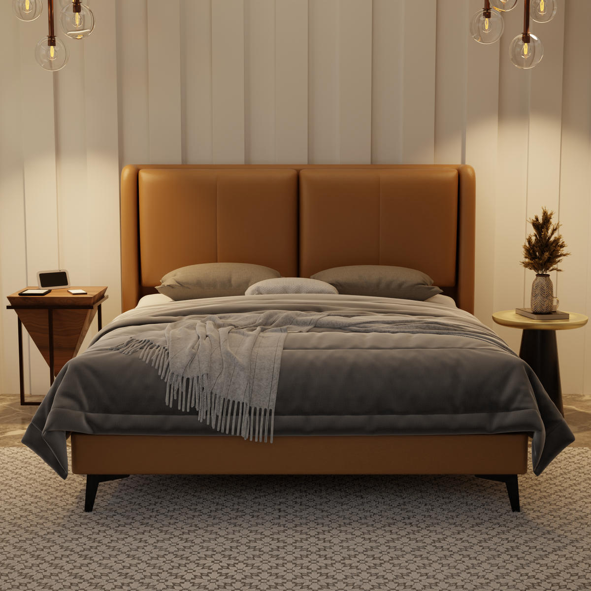 Grenne Genuine Leather Divan Bed Frame by Esteller