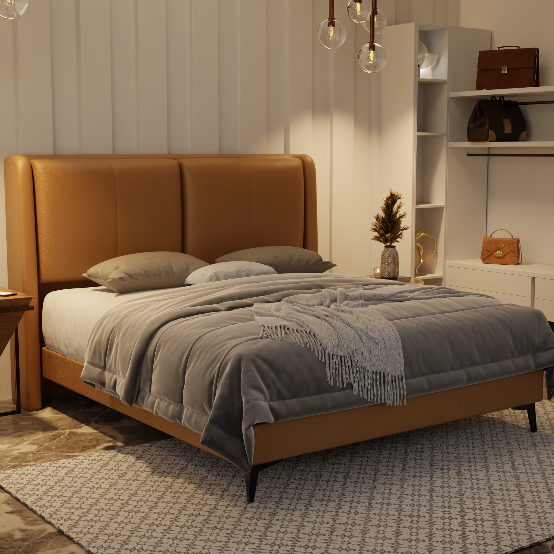 Grenne Genuine Leather Divan Bed Frame by Esteller