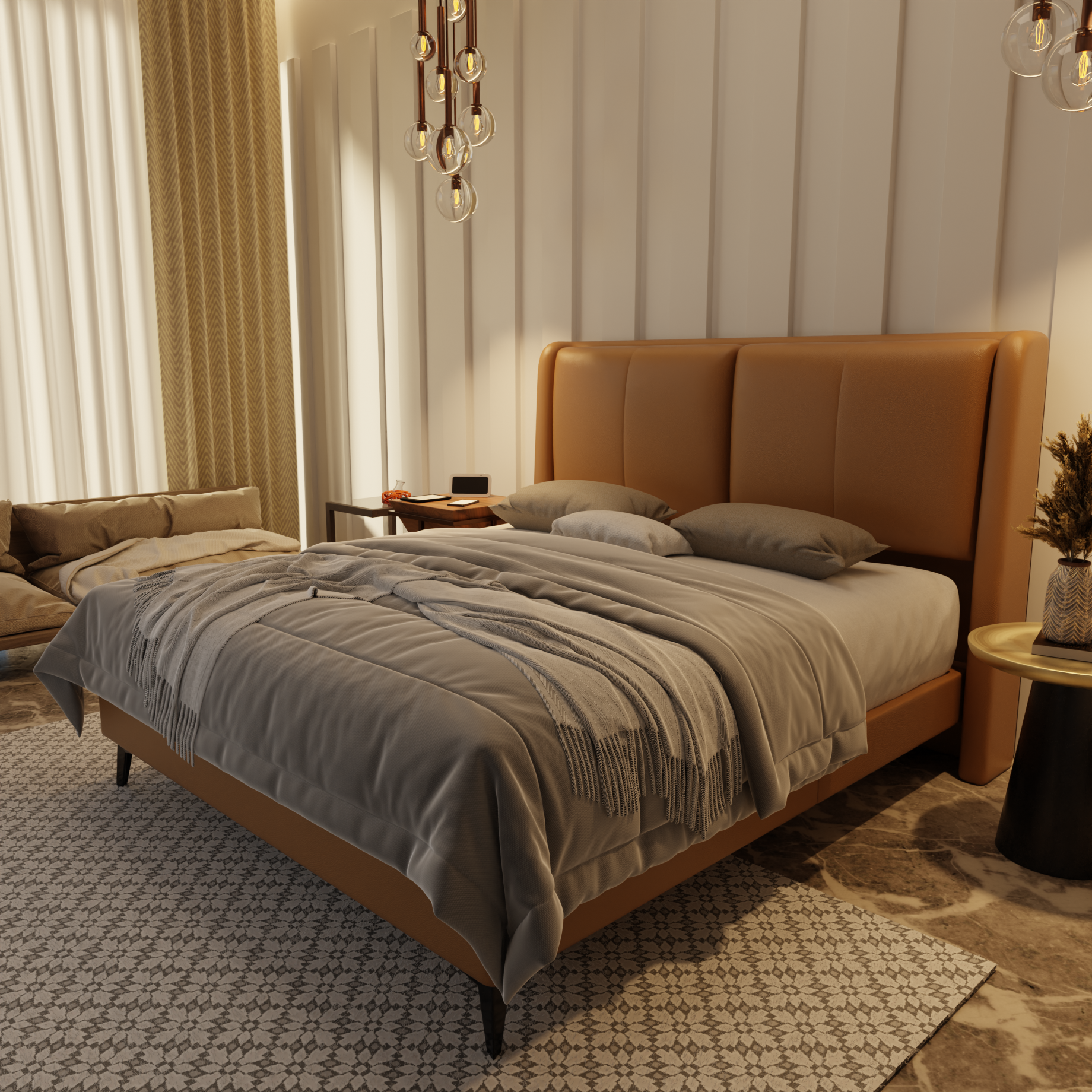 Grenne Genuine Leather Divan Bed Frame by Esteller