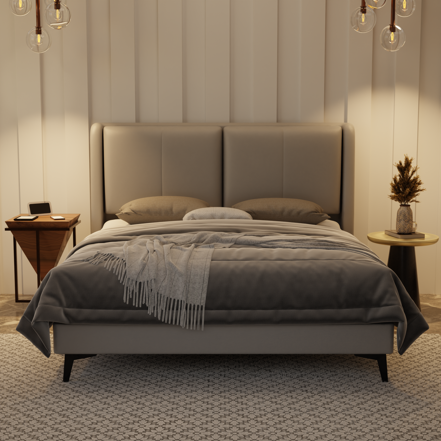 Grenne Genuine Leather Divan Bed Frame by Esteller