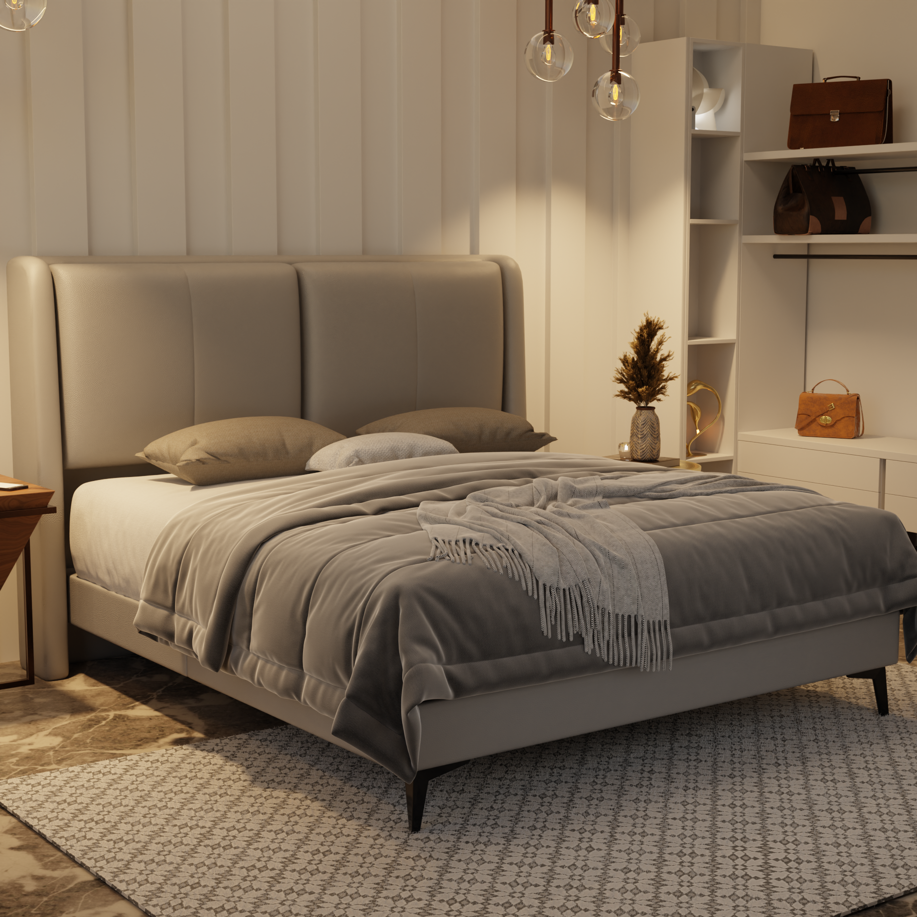 Grenne Genuine Leather Divan Bed Frame by Esteller