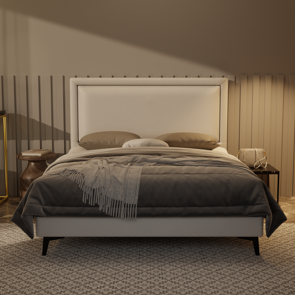 Jinny Genuine Leather Divan Bed Frame by Esteller