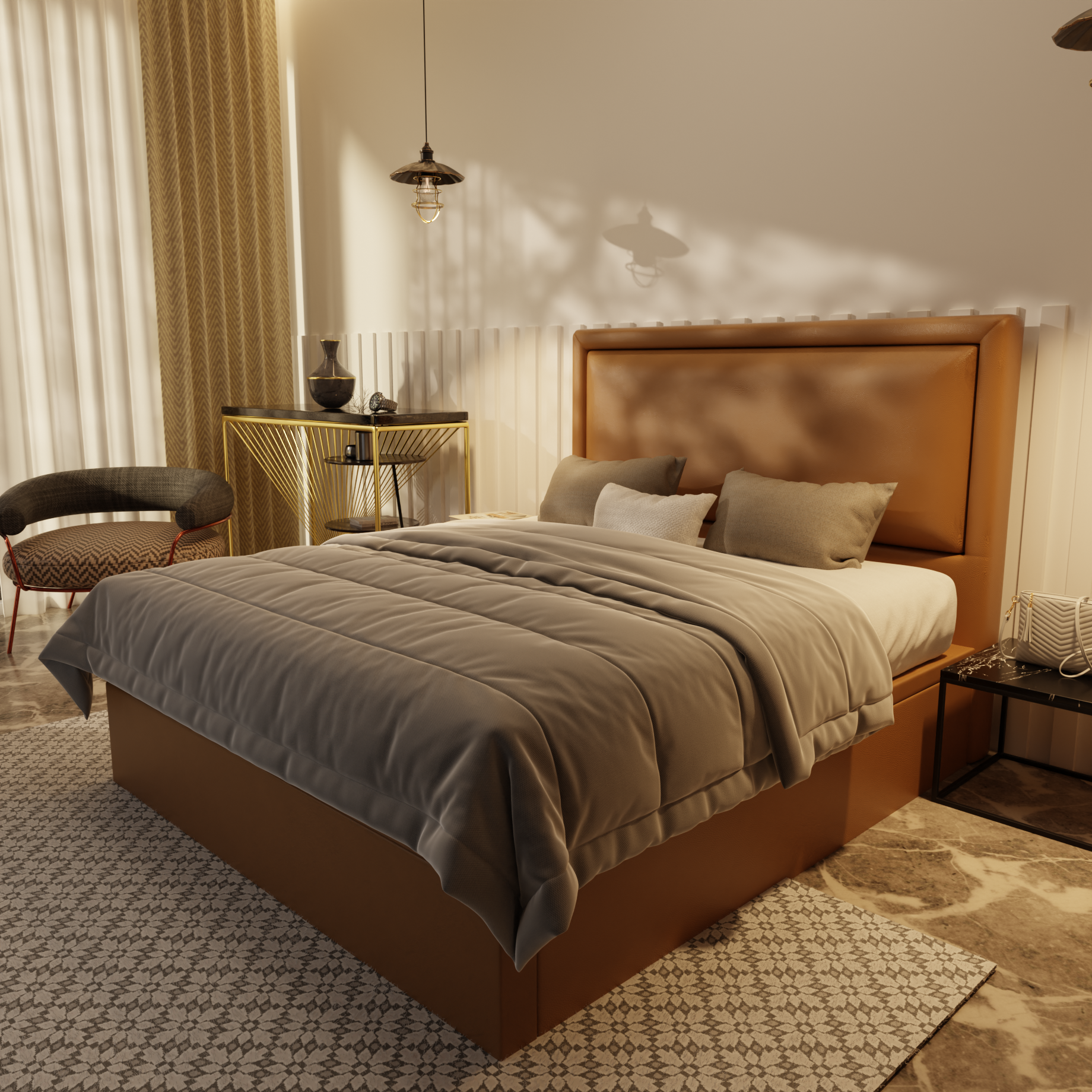 Jinny Genuine Leather Storage Bed (Gas Lift) by Esteller