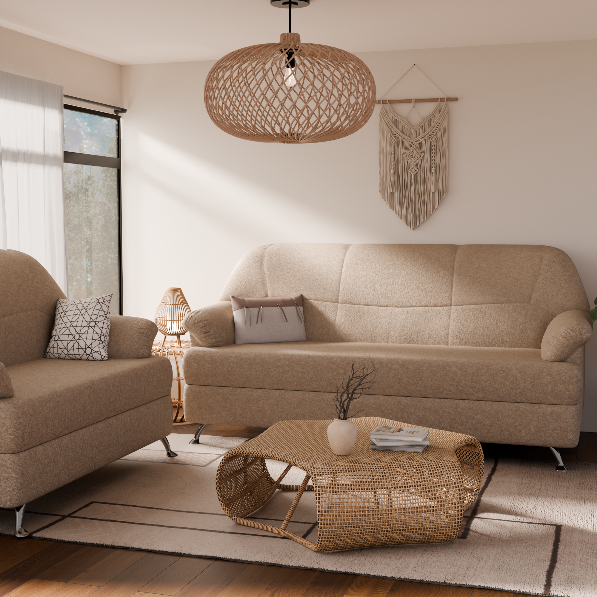 Luna Fabric Sofa