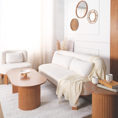 Romeo Wooden Oval Coffee Table