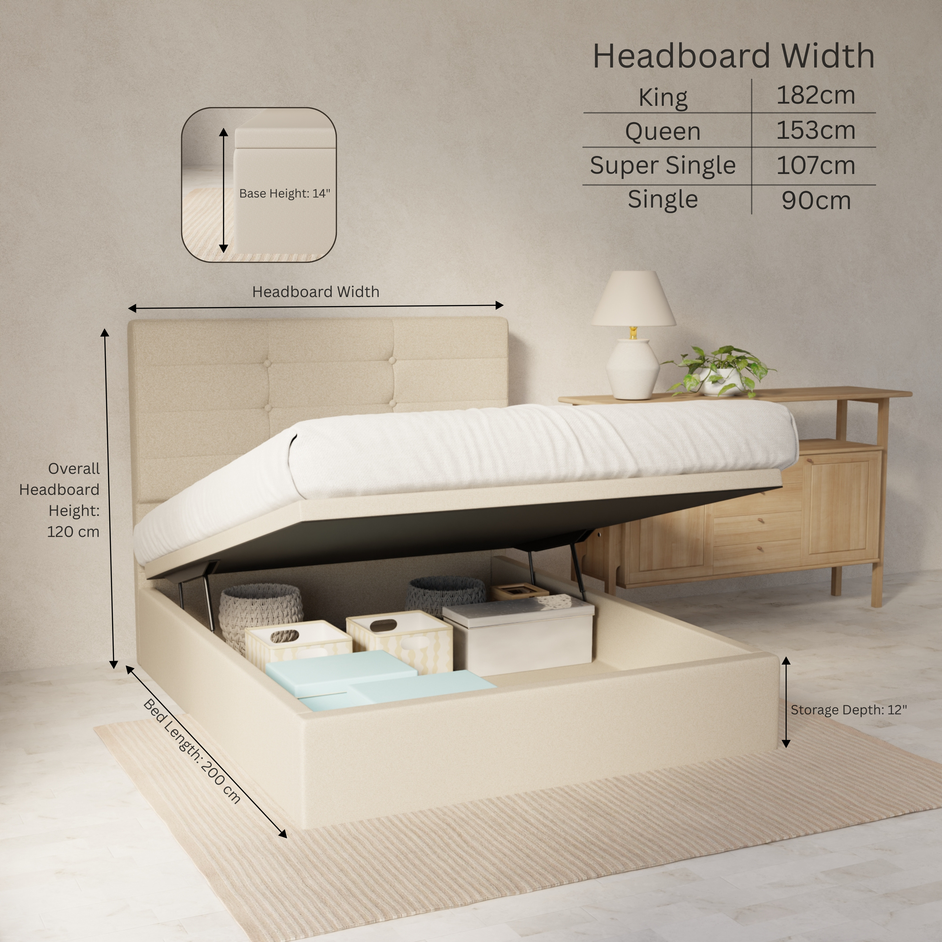 Kaelen Genuine Leather Storage Bed (Gas Lift) By Esteller