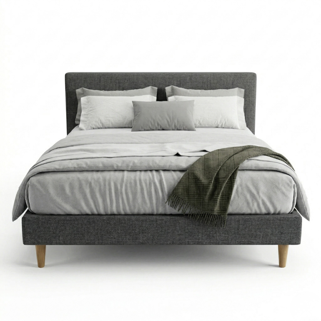 Manovel Fabric Divan Bed Frame (Water Repellent) + Somnuz® Memory Foam Mattress (Single & Super Single only)