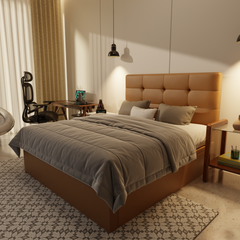 Rachelle Genuine Leather Storage Bed (Gas Lift) by Esteller