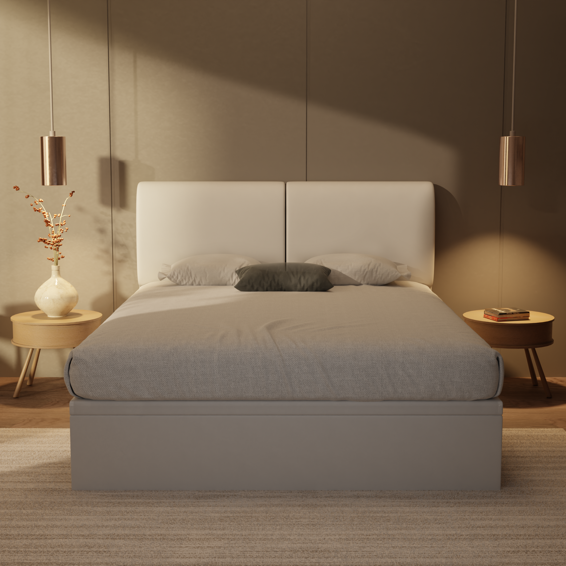 Gretelle Genuine Leather Storage Bed (Gas Lift) by Esteller