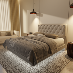 Wimble Genuine Leather Floating Bed Frame (With LED) by Esteller