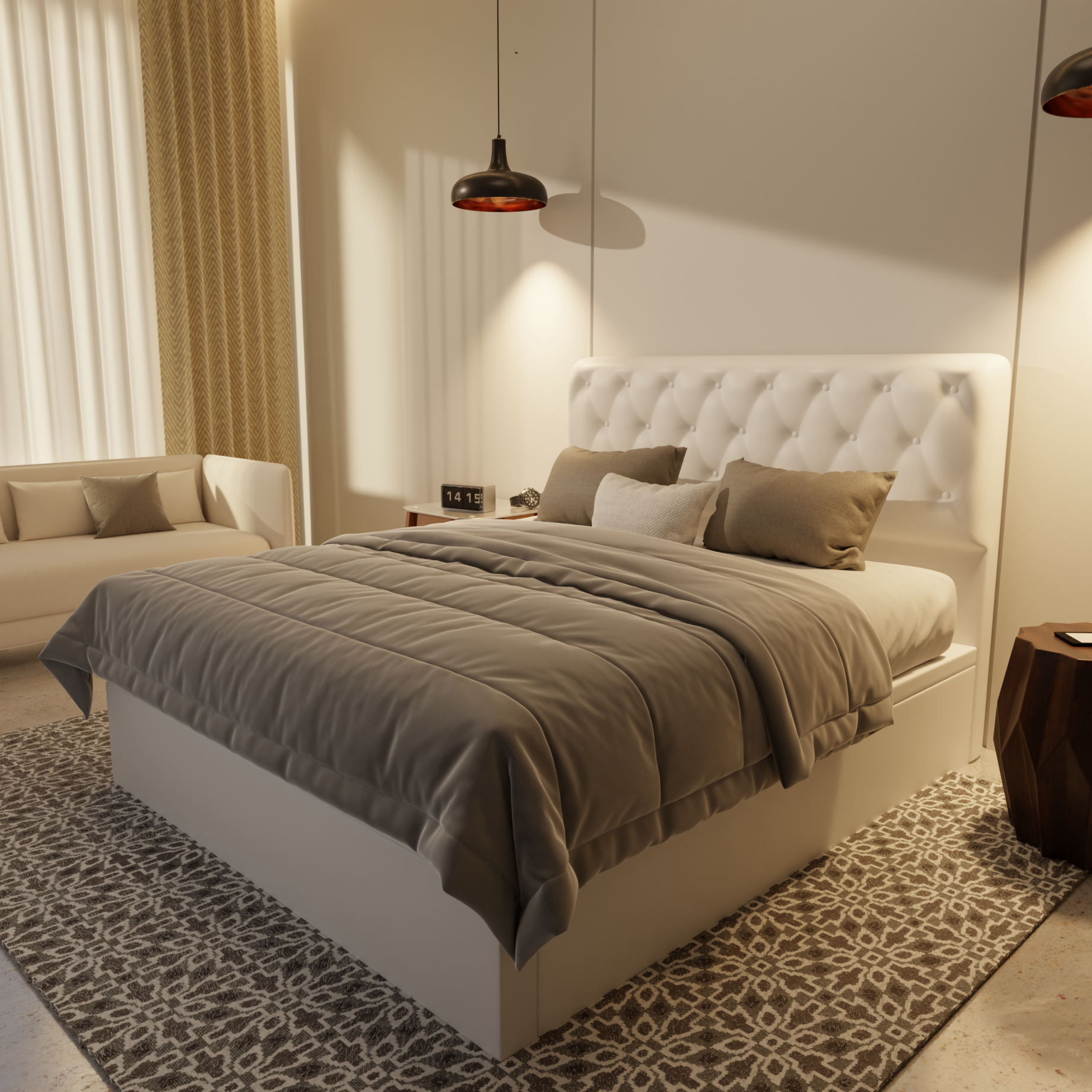 Wimble Genuine Leather Storage Bed (Gas Lift) by Esteller