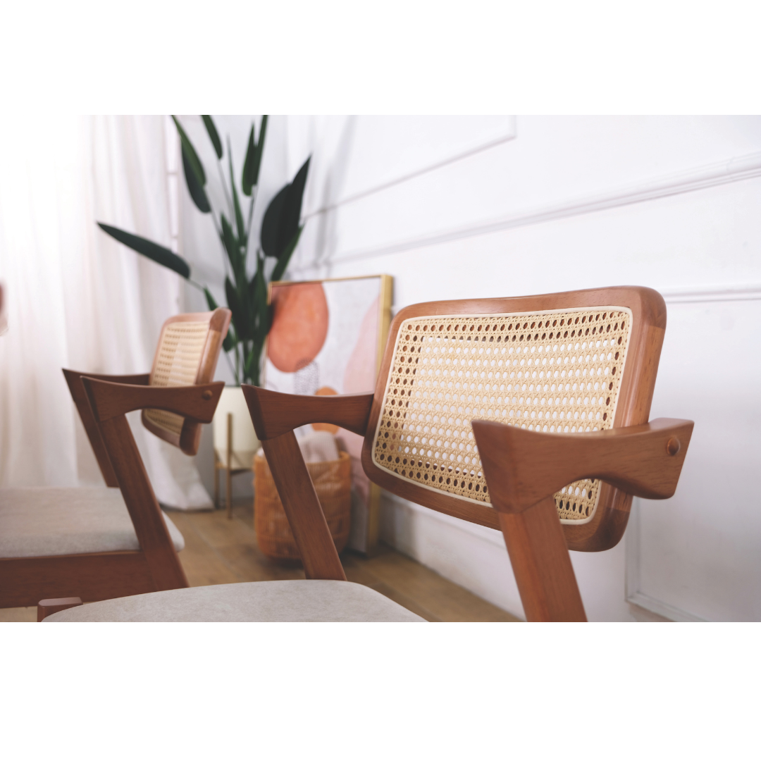 Gavin Rattan Wooden Dining Chair