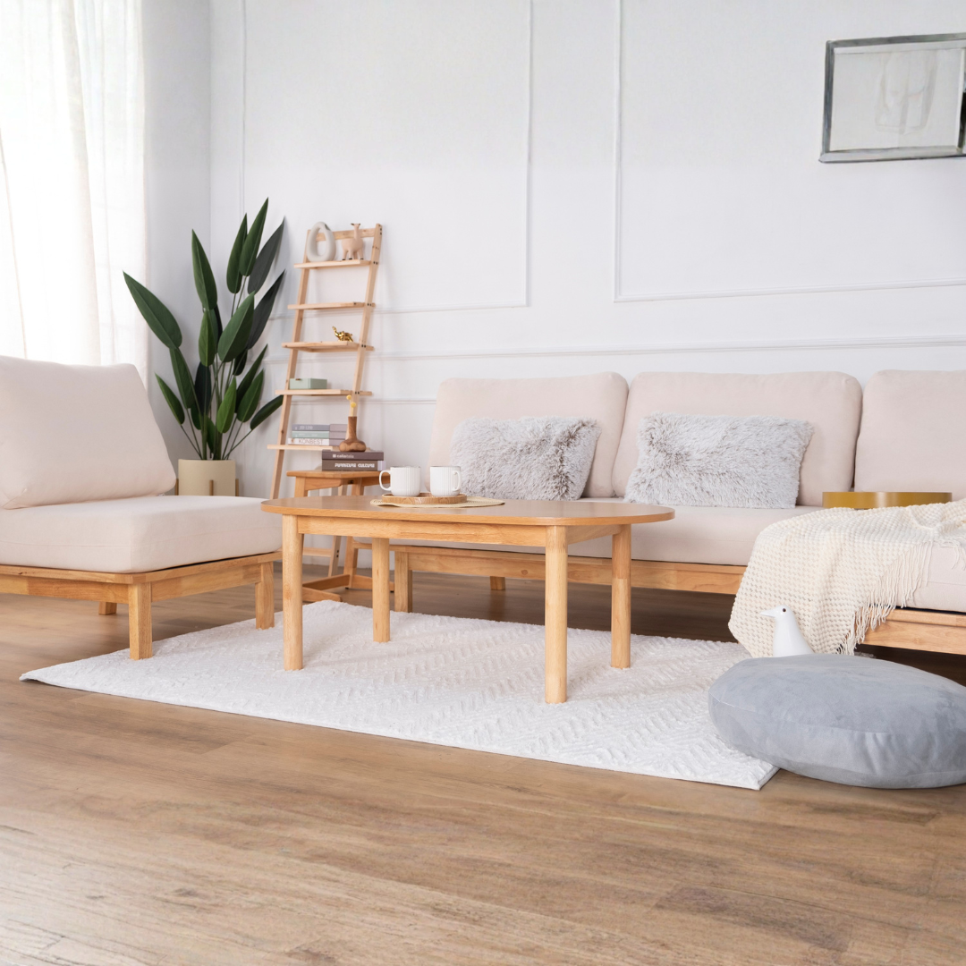 Solven Fabric Wooden Frame Sofa (Water Repellent)