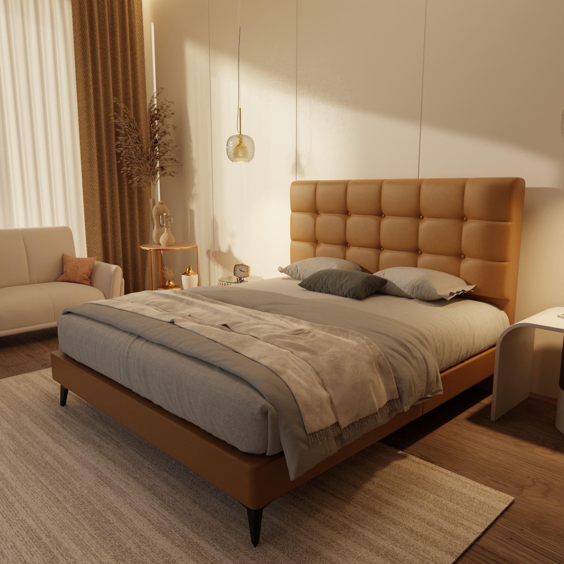 Mancine Genuine Leather Divan Bed Frame by Esteller