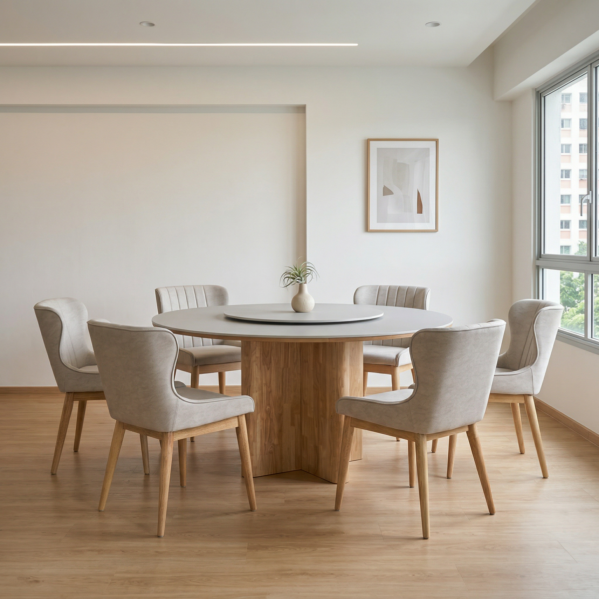 Solara Dining Set (1 Table + 4 Chair) by Wood Haven