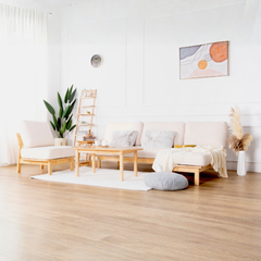 Solven Fabric Wooden Frame Sofa (Water Repellent)