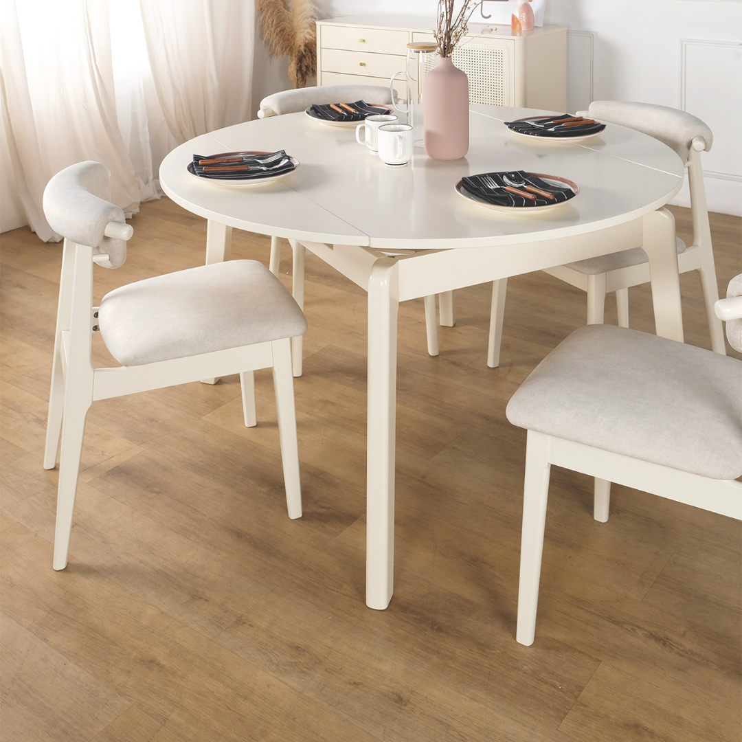 Ivory Wooden Dining Chair