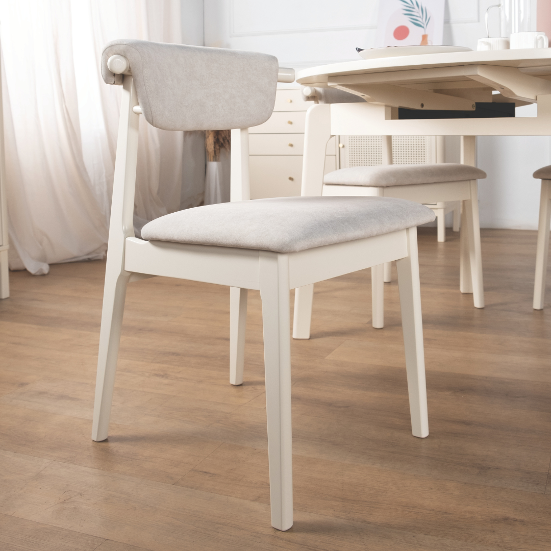 Ivory Wooden Dining Chair