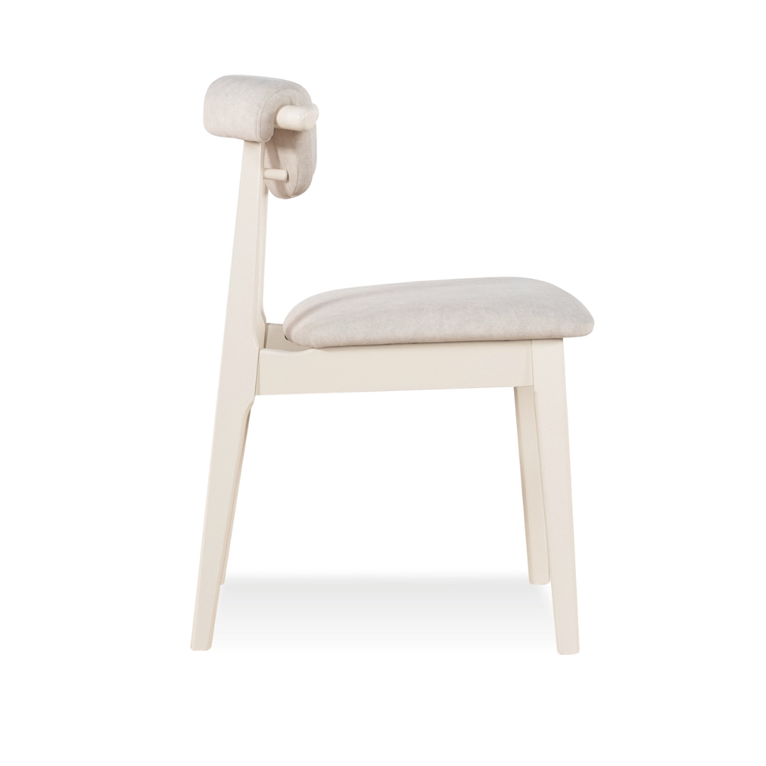 Ivory Wooden Dining Chair