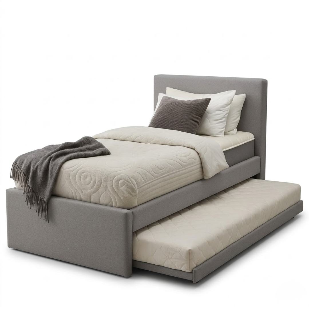 Linda Fabric 3 in 1 Pull Out Bed + Somnuz Memory Foam Mattress