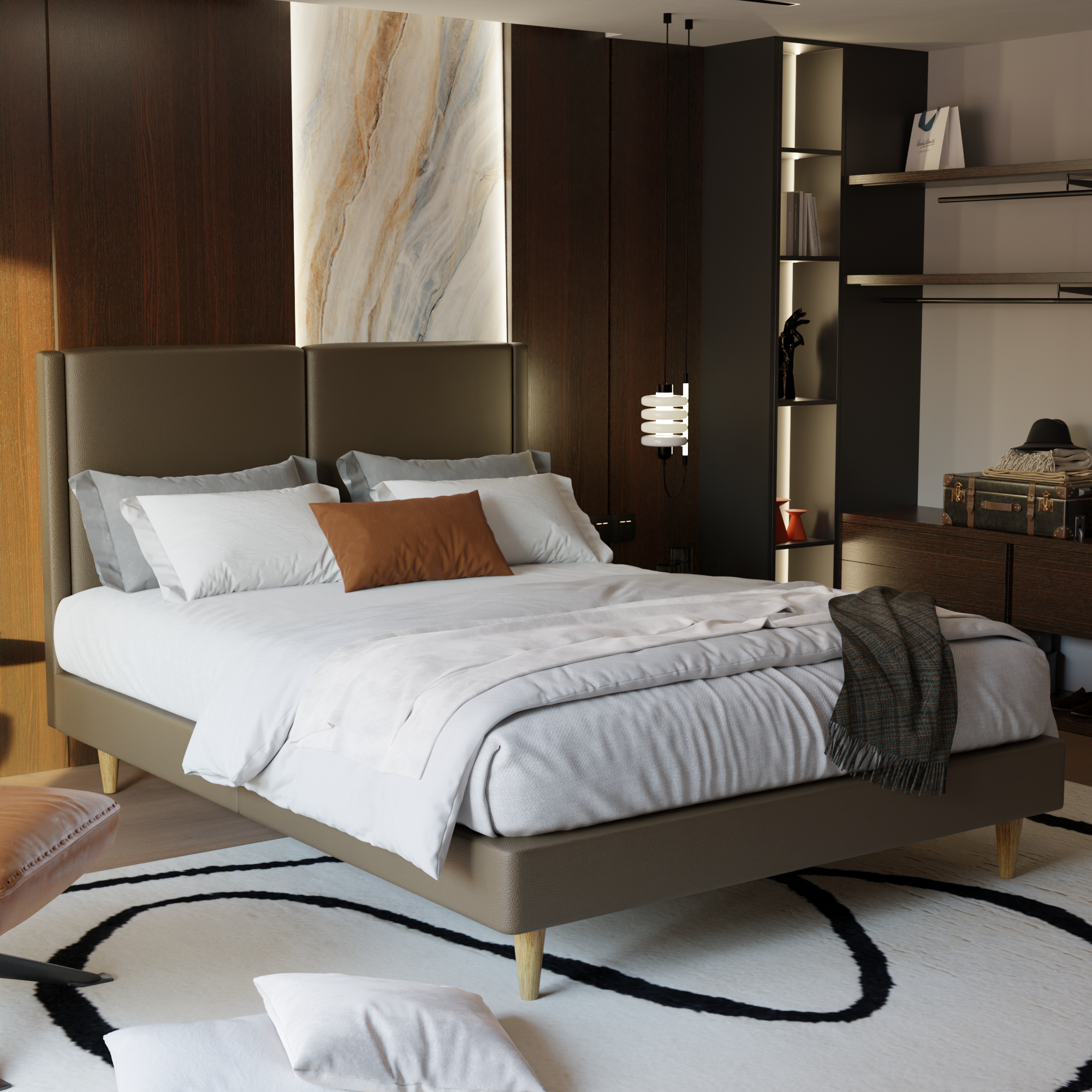 Garry Faux Leather Bed Frame