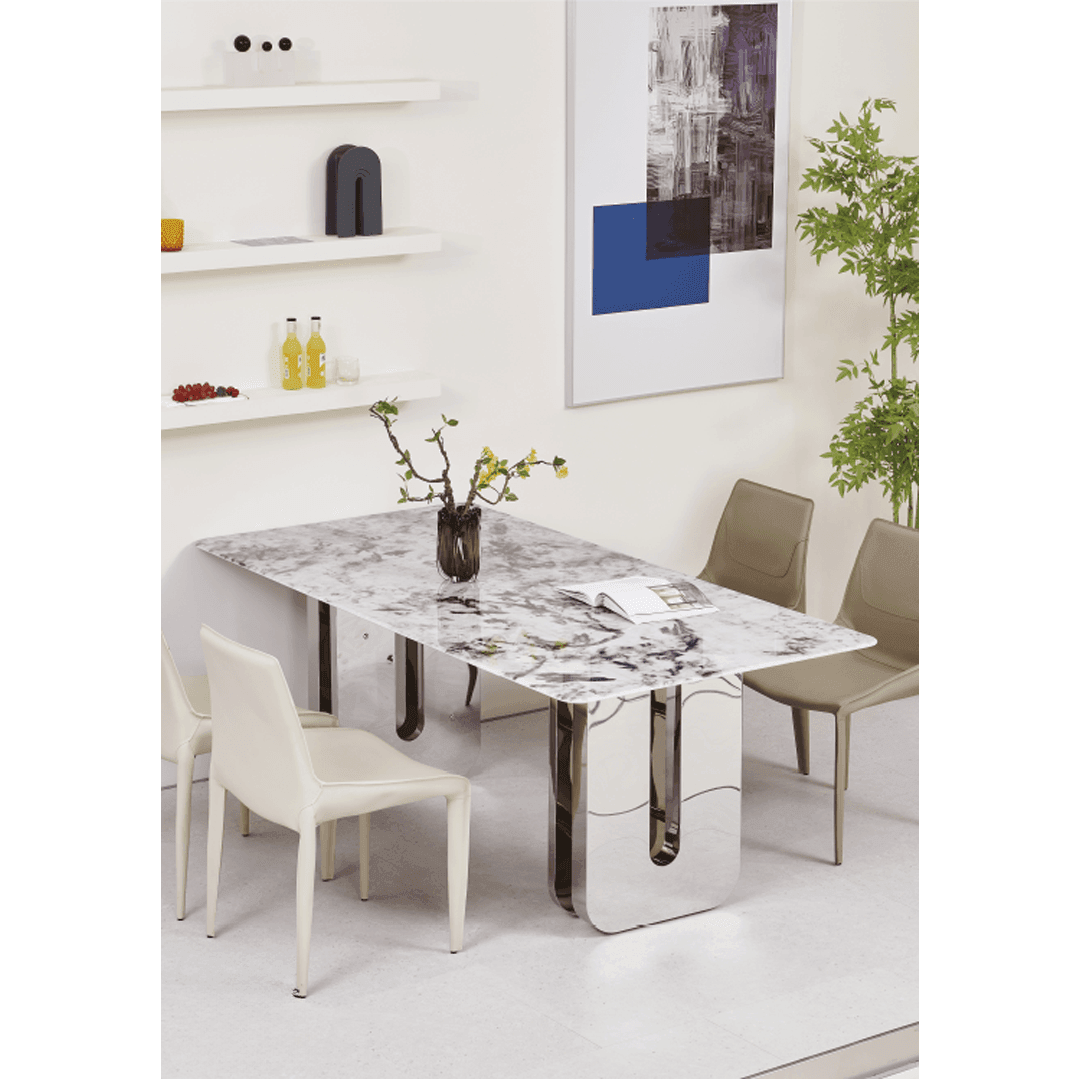 Elio Sintered Stone Dining Table - Maxi Home Furnishing
