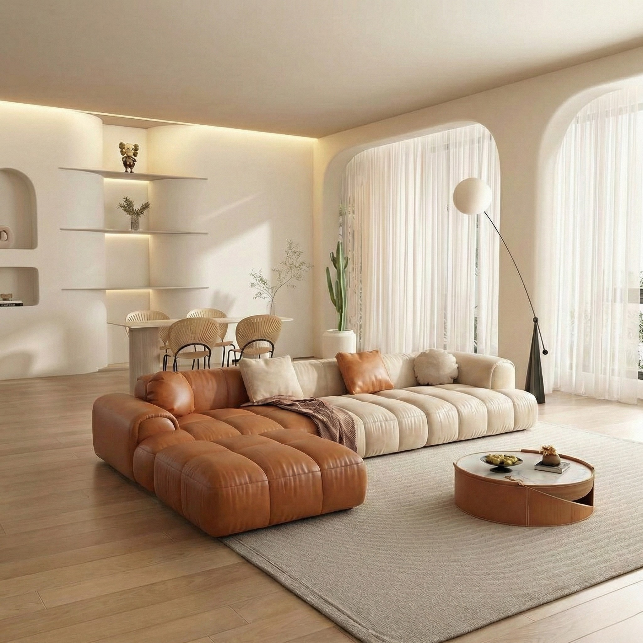Gravaro Faux Leather Sofa