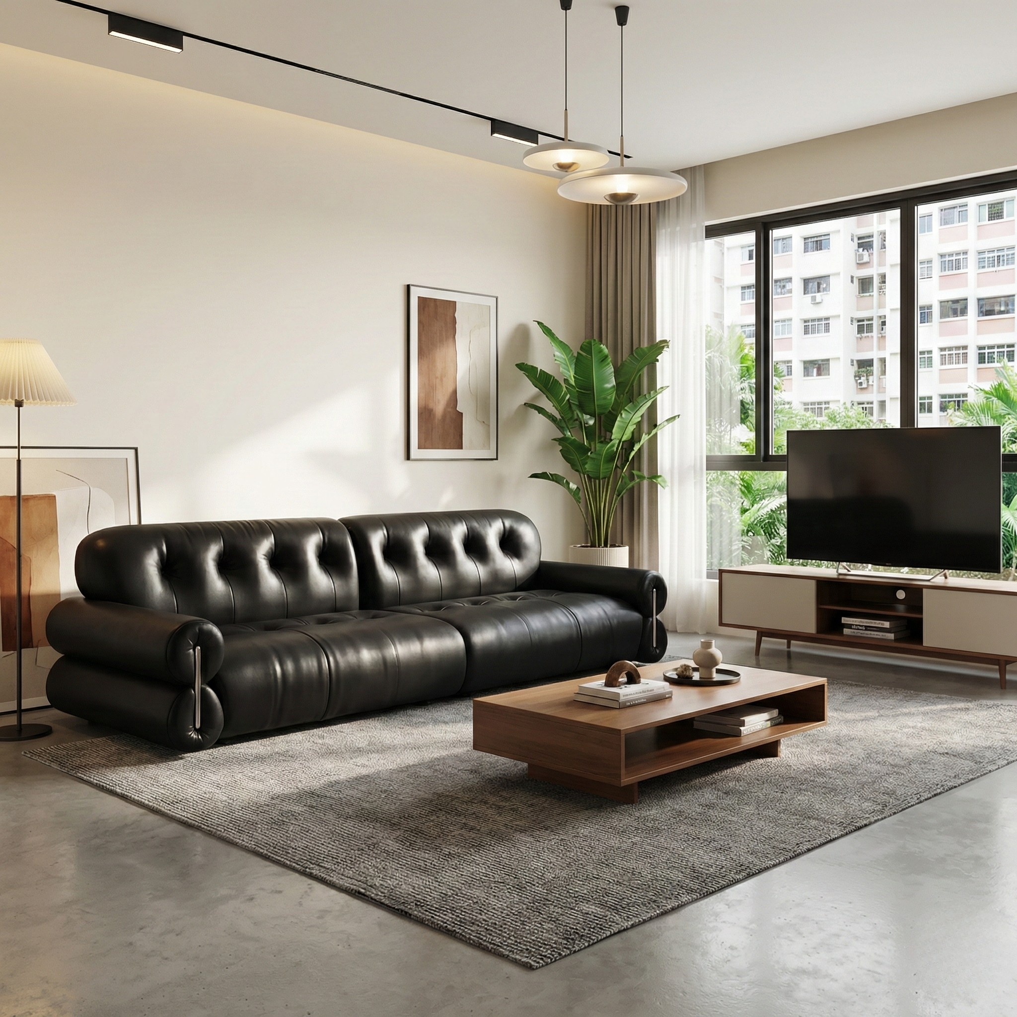 Delanzo Leather Sofa