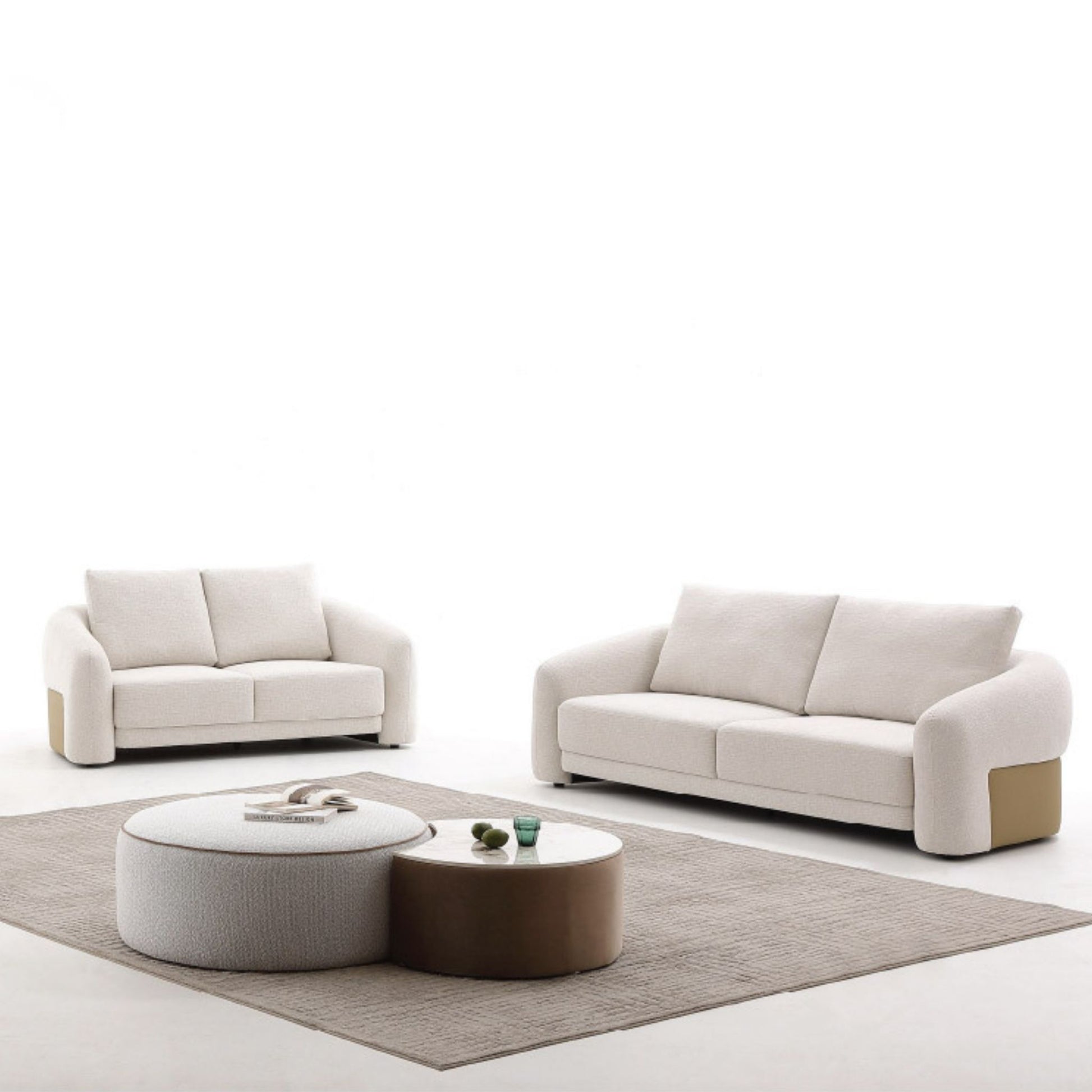 Ashen Fabric Sofa